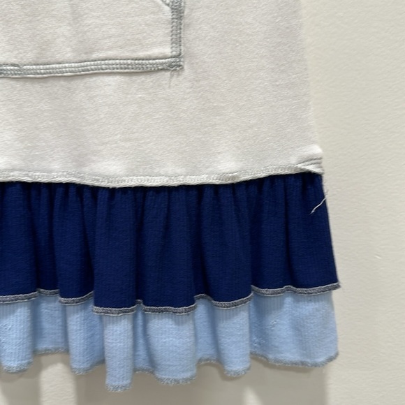 La Vie Jet Setter Meet Me In Saint Tropez Tank Top White Ruffle Bottom size 4-5 - Picture 4 of 8